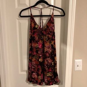 American threads velvet floral dress